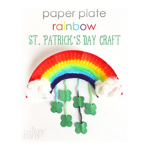 st patricks day plate rainbow