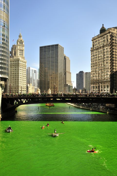 st patricks day traditions dying river green