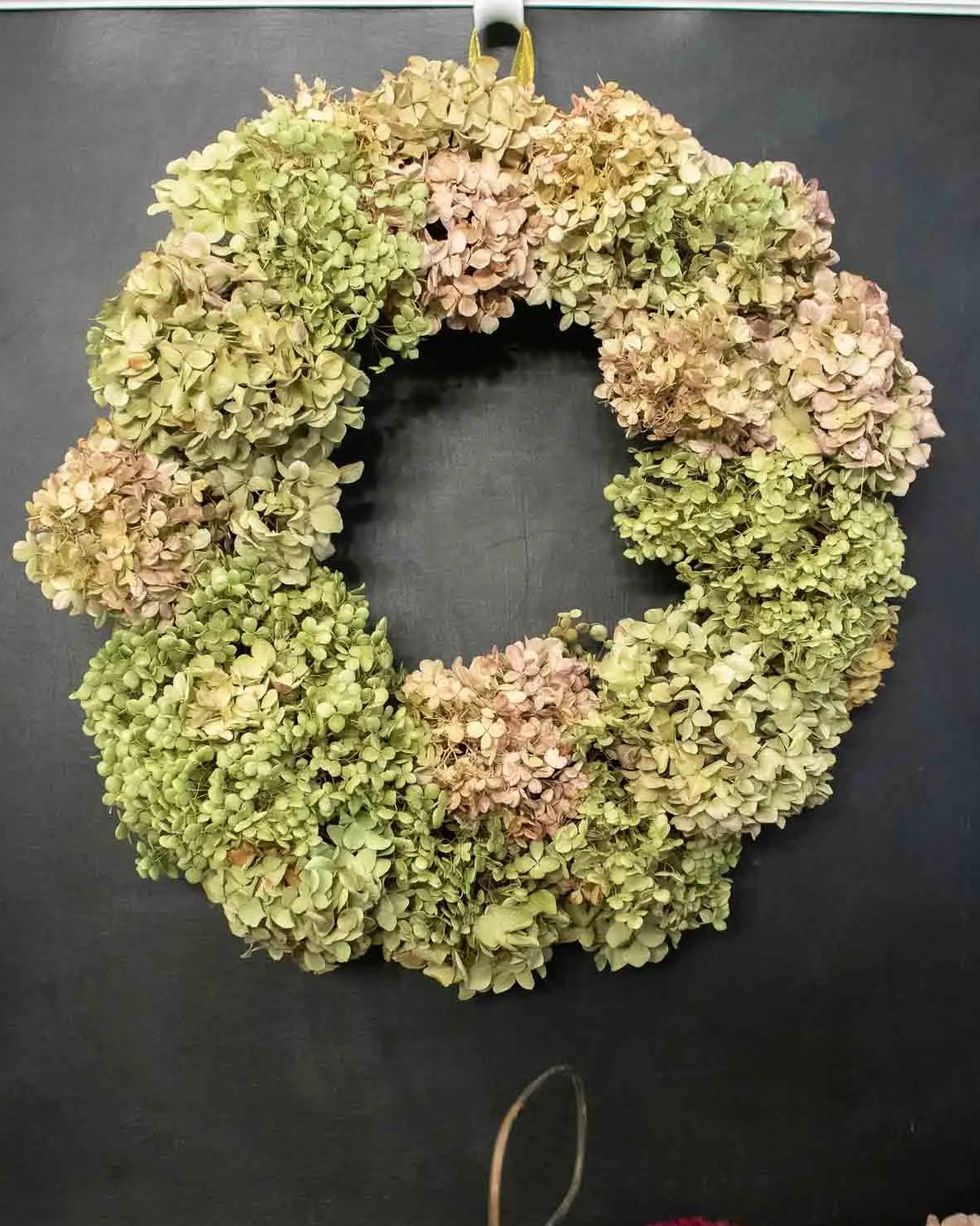 St. Patrick's Day Wreath Dried Hydrangea Wreath