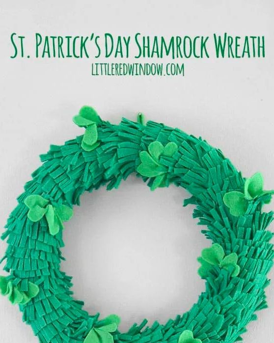 St. Patrick's Day Wreath Felt Shamrock Wreath