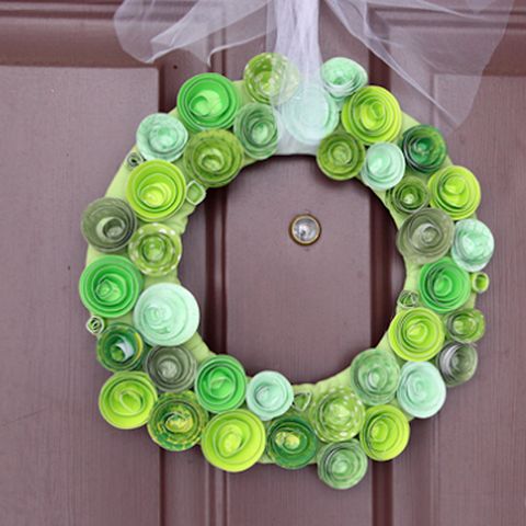 St Patrick's Day Wreaths - Paper Spiral Wreath