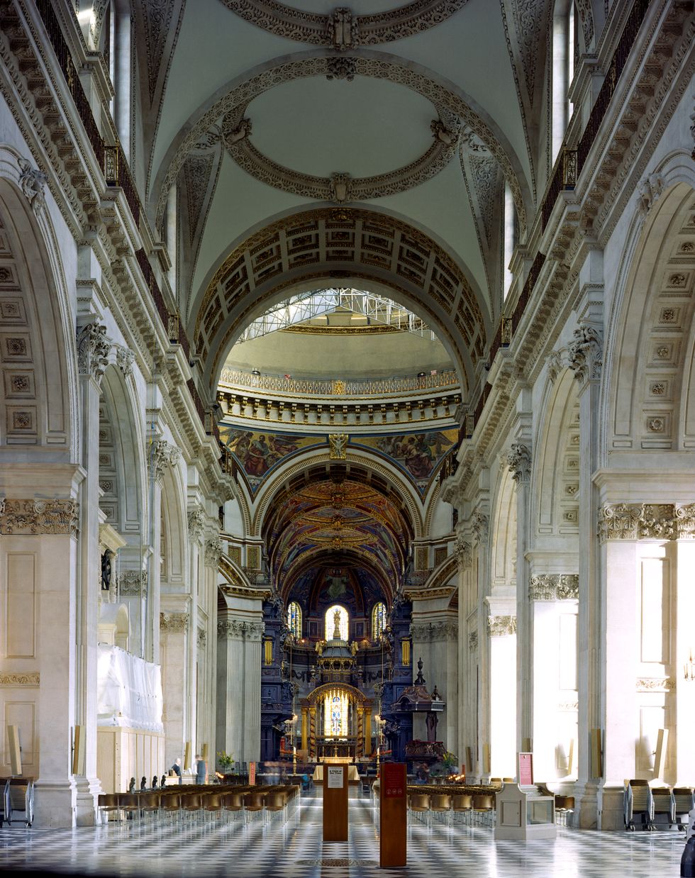 st paul's cathedral, london, uk the cleaning program celebrated the 300th anniversary of sir christopher wren's masterpiece