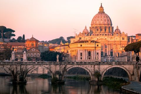 st peter's basilica, the vatican, river tiber, rome, italy