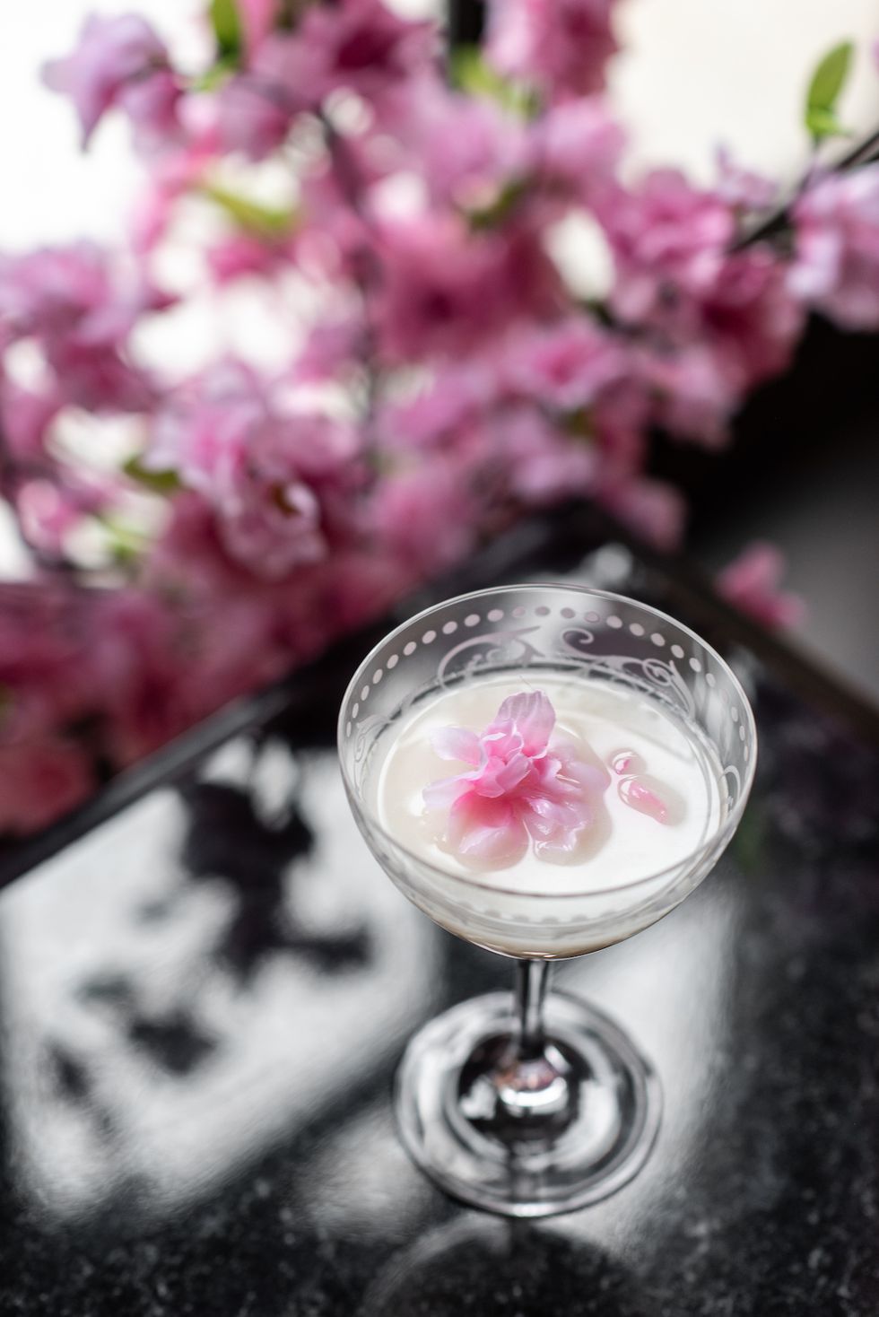 6 floral cocktail garnishes in the garden - Milk Punch Media
