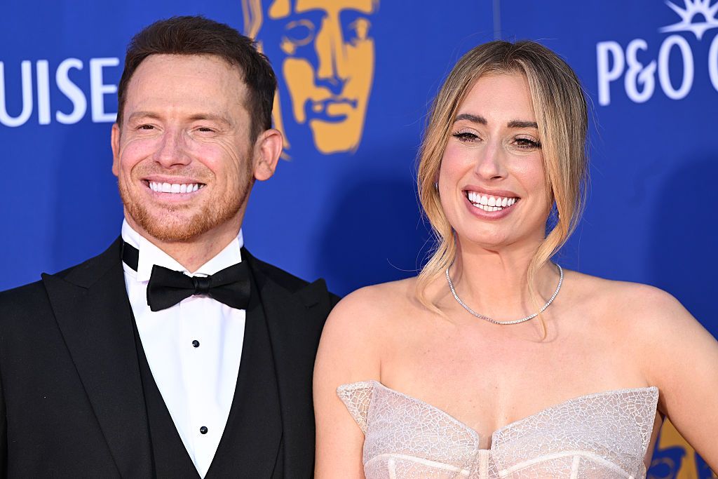 Stacey Solomon Transforms Her Wedding Dress For The BAFTA TV Awards Stacey Solomon Joe Swash Baftas 6821bded0f669