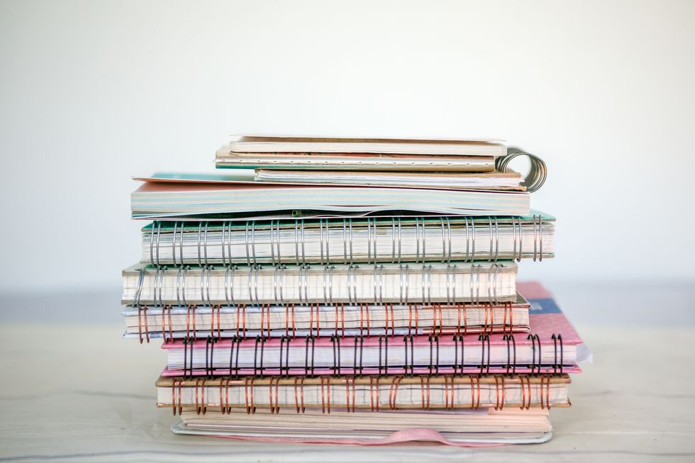 stack of ringbinders notebook