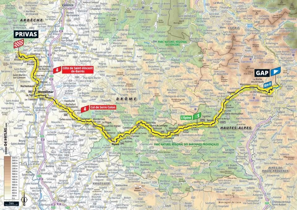 tour de france stage 5 map