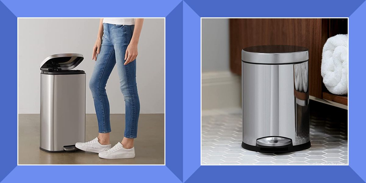 10 sleek and sturdy stainless steel trash cans