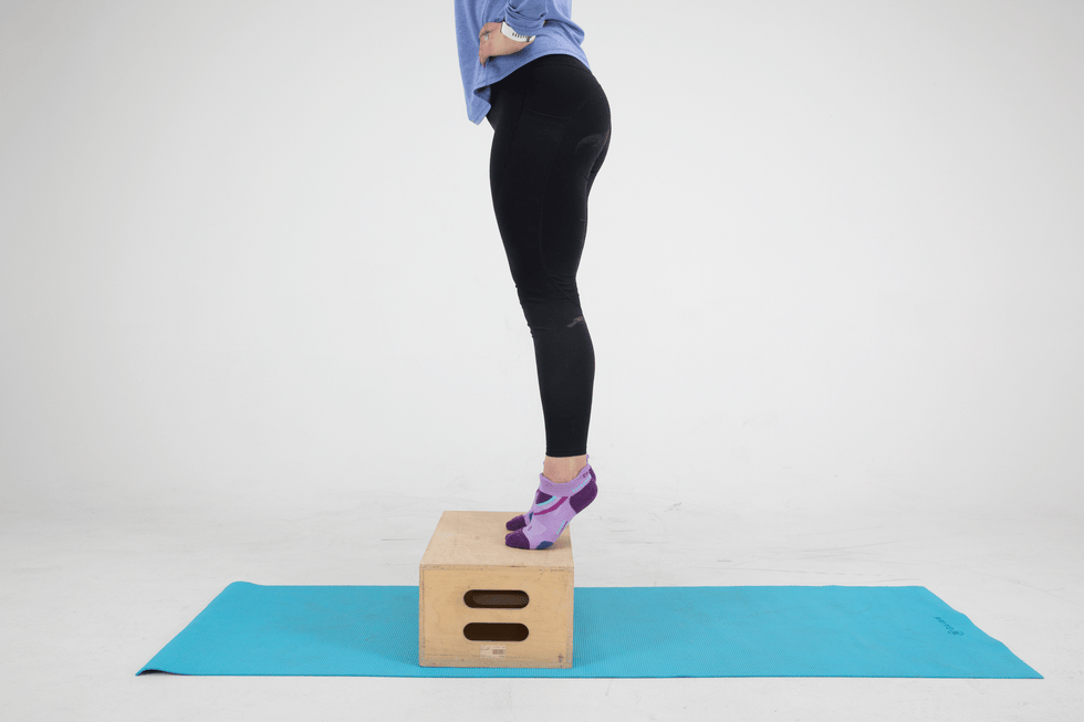 posterior tibialis exercises, stair heel raise