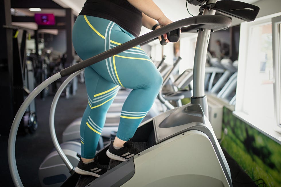 woman using a stairmaster