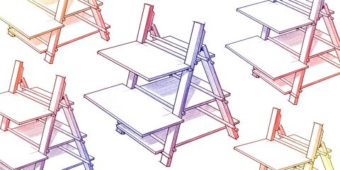 Furniture, Table, Line, Parallel, Technical drawing, Chair, Drawing, 