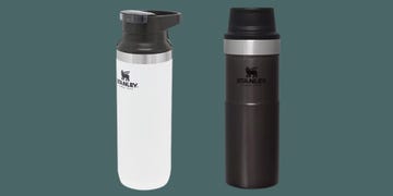 two insulated travel mugs from stanley