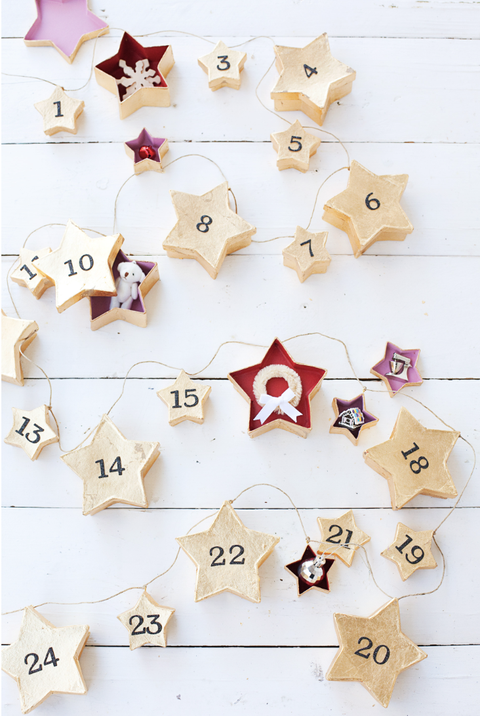 a beautiful mess star garland advent calendar