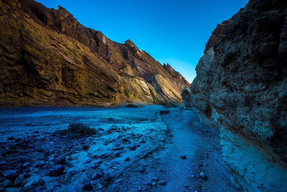 De talloze canyons van Death Valley  waaronder de Golden Canyon op de foto  fungeerden als kloven op de planeet Tatooine inA New HopeenReturn of the Jedi