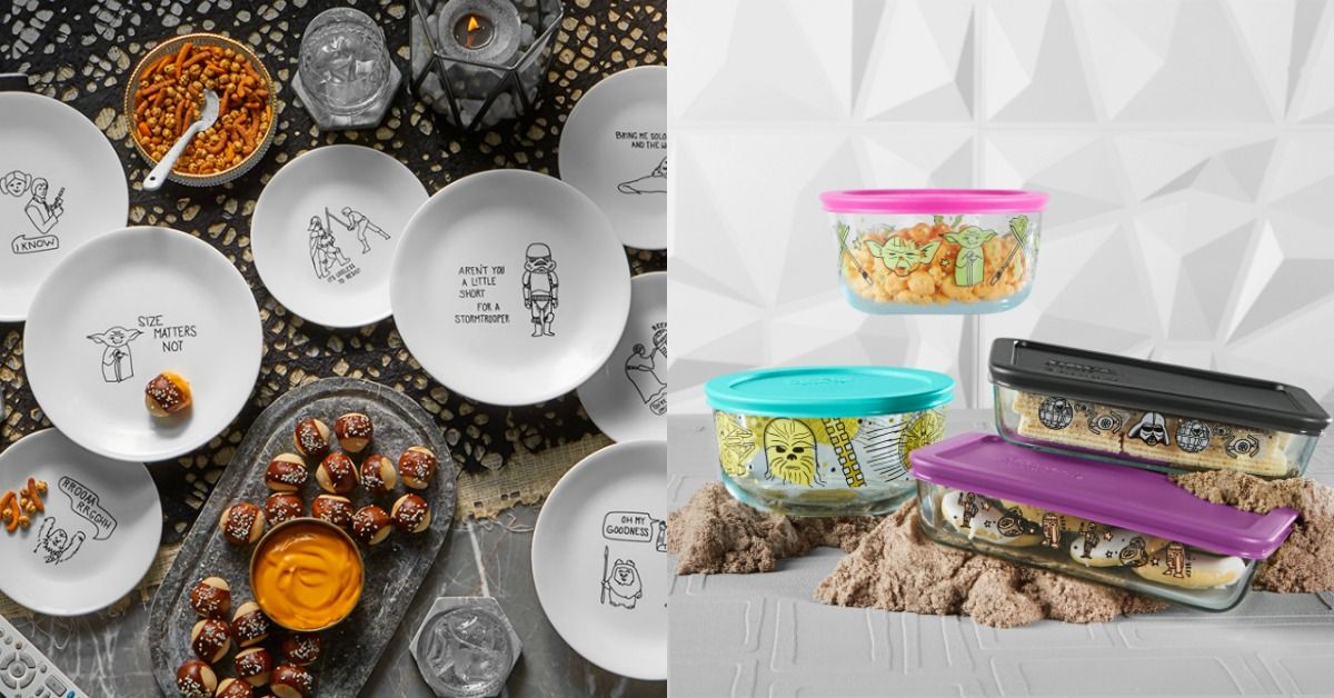 Pyrex Star Wars Decorated Glass Set Food Storage, 8 Piece