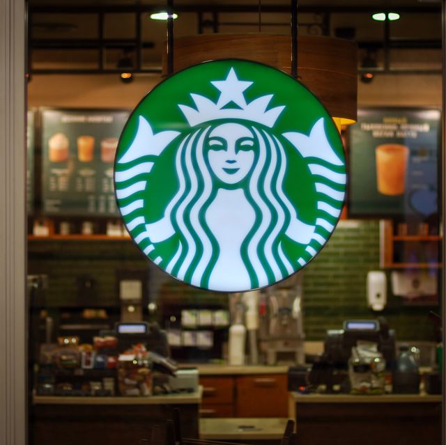 starbucks cafe interior empty cafeteria behind glass wall