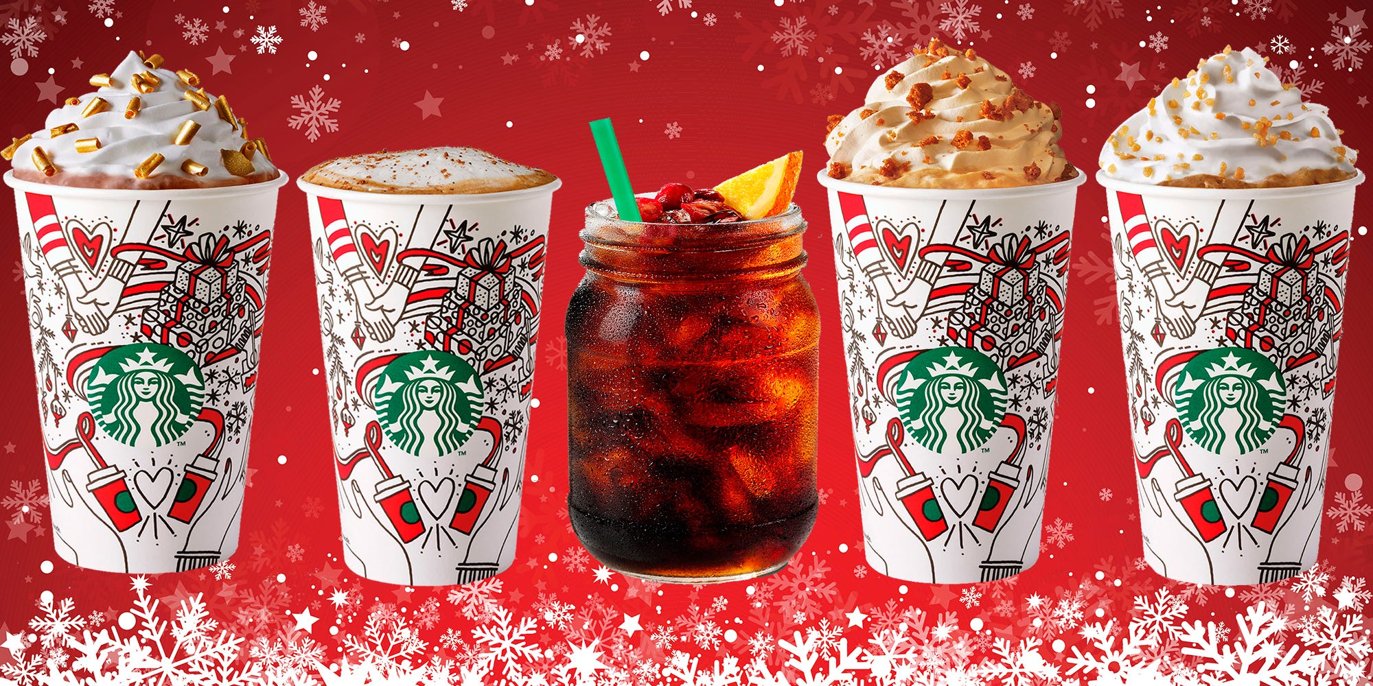 Starbucks' Christmas drinks ranked by calories