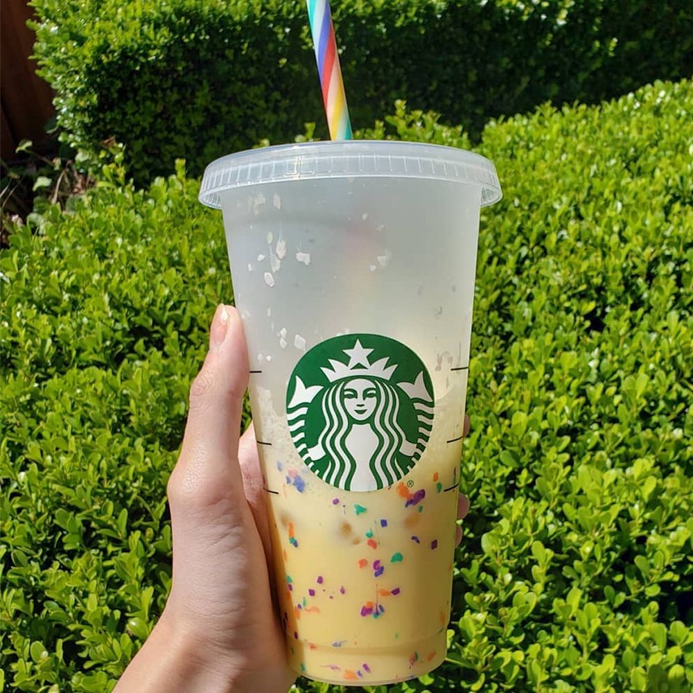 starbucks color changing confetti cold cup