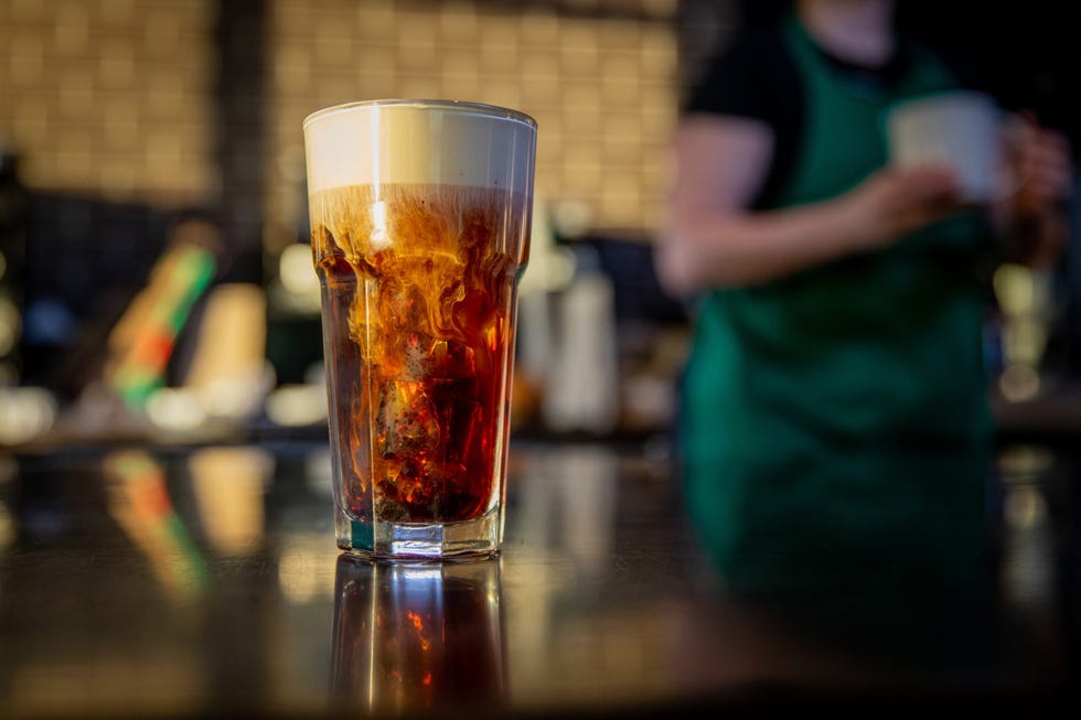 cold brew coffee with foam cream