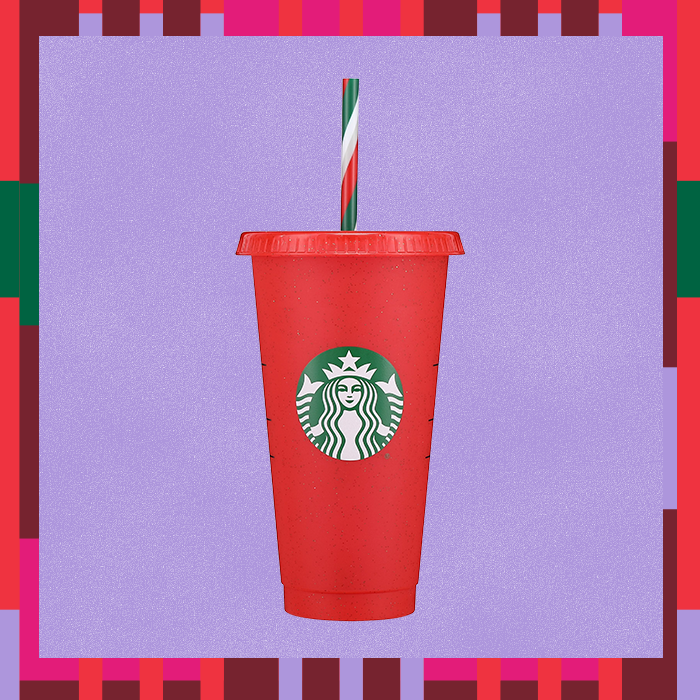 starbucks glitter red gold cup