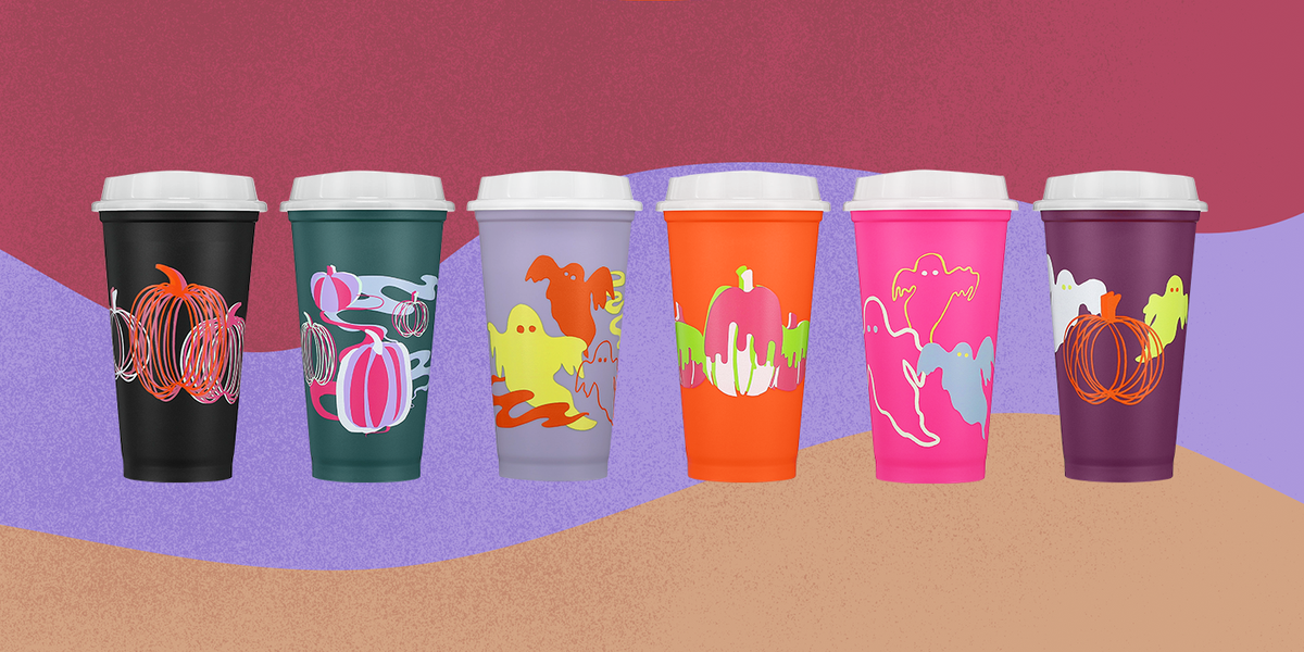 Set of 5 Starbucks Hot / Cold Plastic Reusable 16 oz Cups NO LIDS