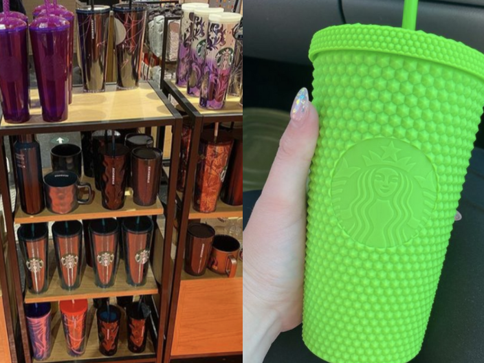 Starbucks, Dining, Starbucks Tumbler Mini Translucent Green Hot Drink  Travel Mug Tumbler