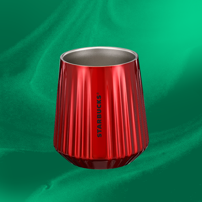 starbucks christmas red ribbed tumbler