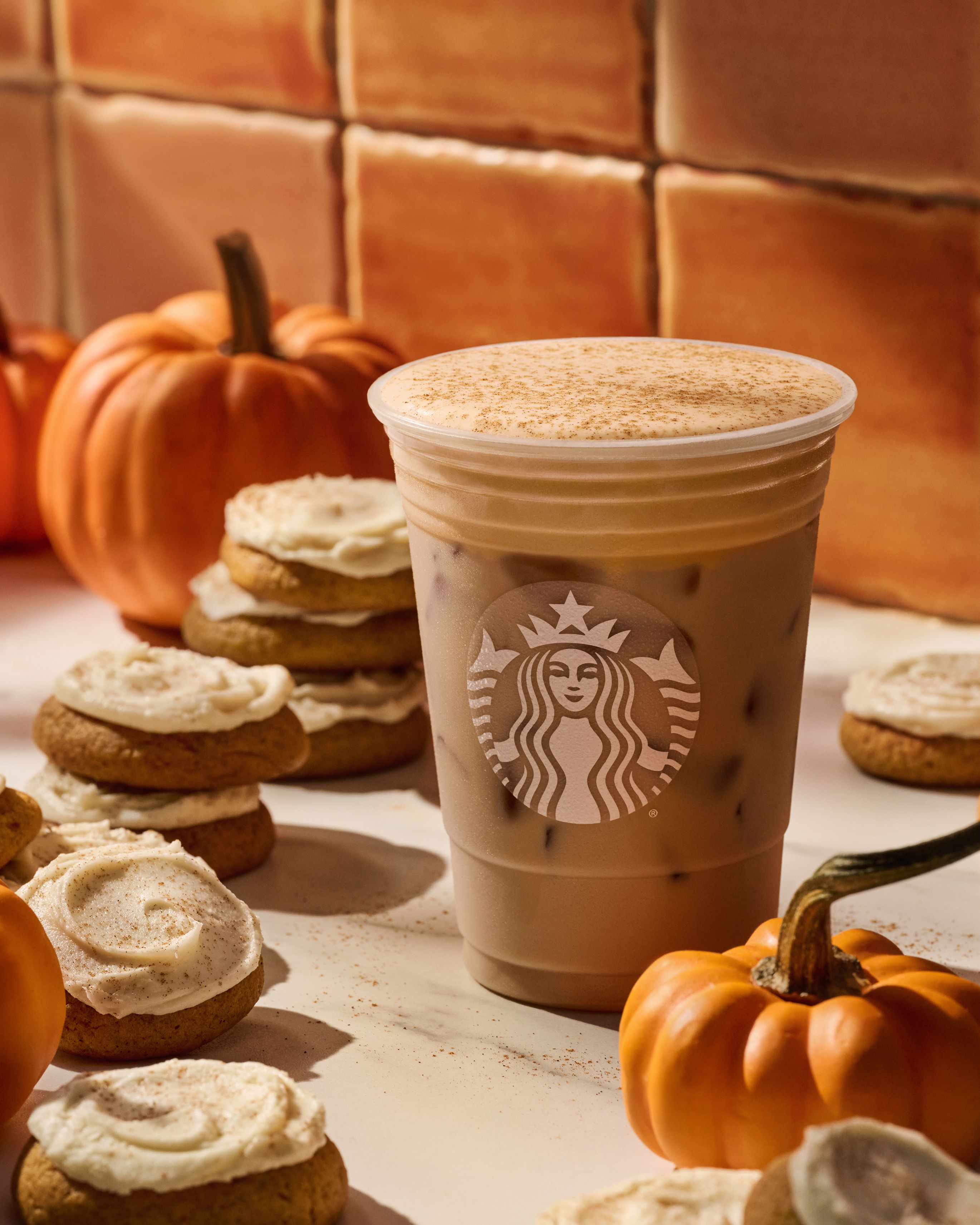 Copycat Starbucks Iced Chai Latte with Pumpkin Cream Cold Foam Recipe