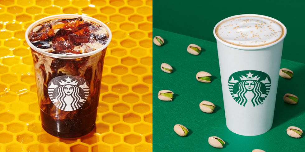 starbucks will release a honey almond cold brew and pistachio latte