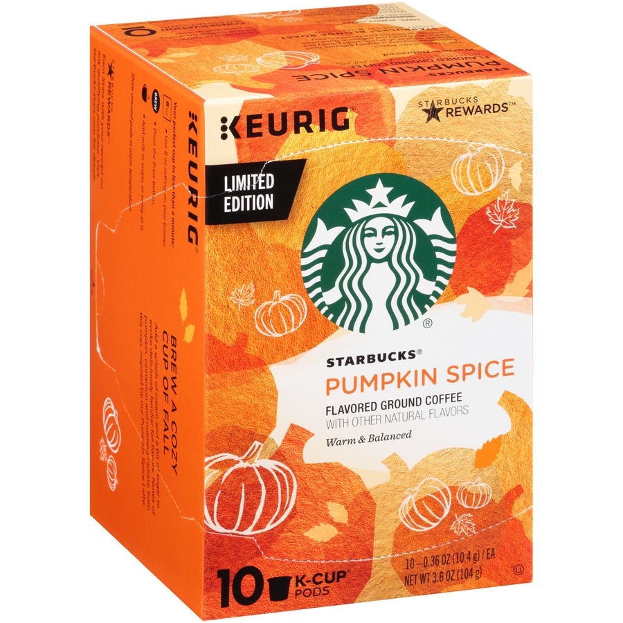 Starbucks pumpkin spice ground coffee K-cups