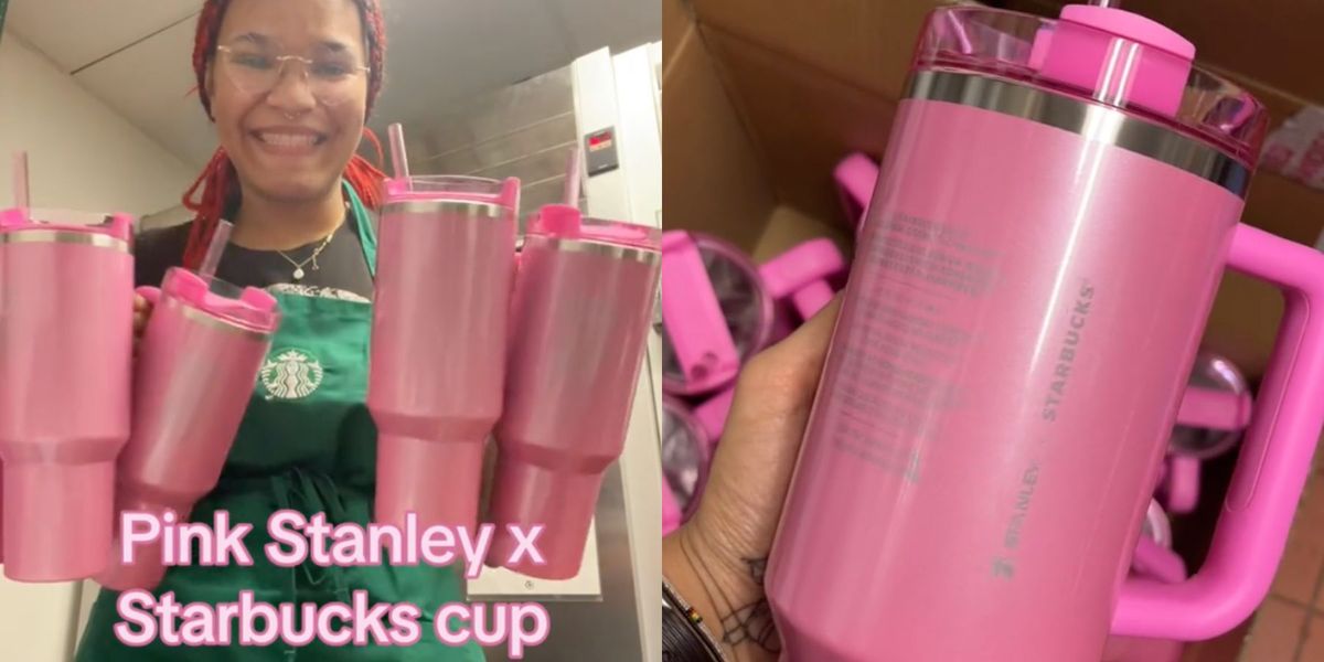 Starbucks Pink Stanley Quencher Vacuum Stainless-steel Tumbler – 40 Fl Oz :  Target