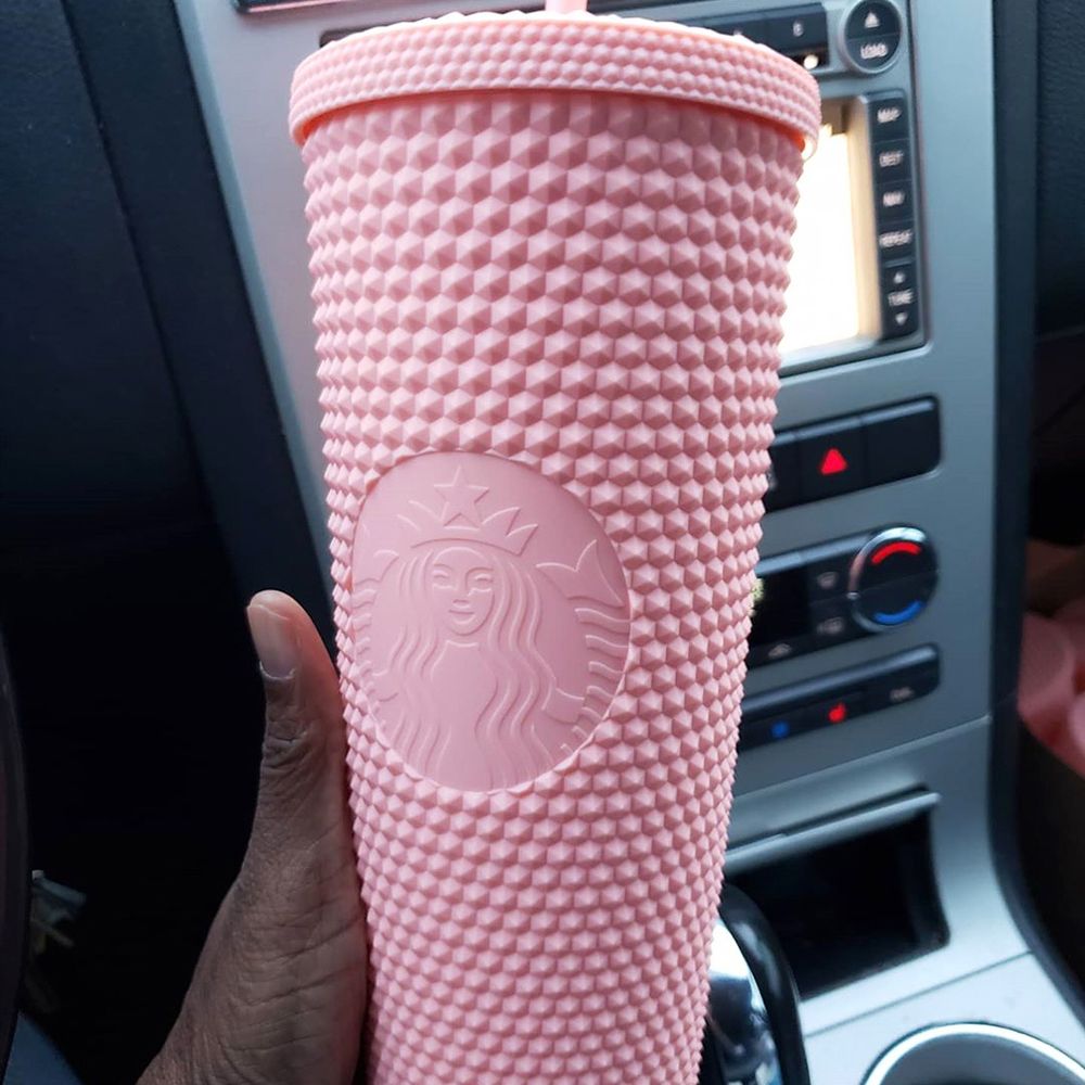 Starbucks Is Releasing Studded Iridescent and Neon Pink Tumblers for the  Holidays