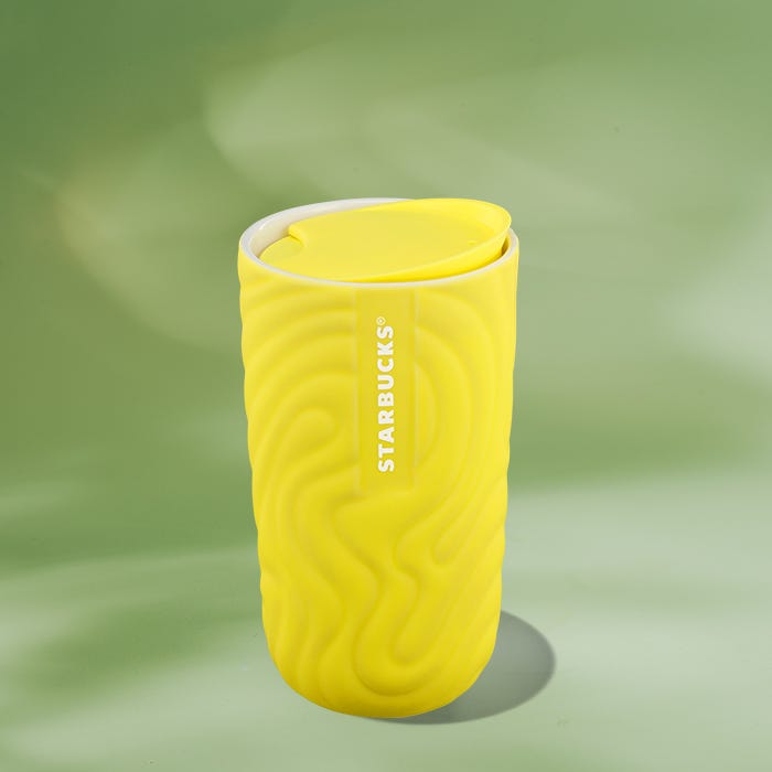 geometric yellow tumbler