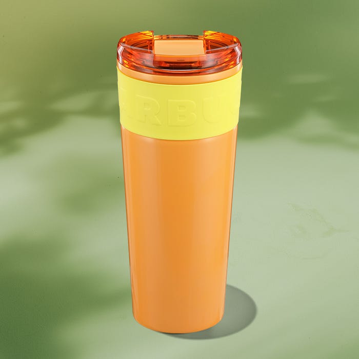 orange and yellow tumbler