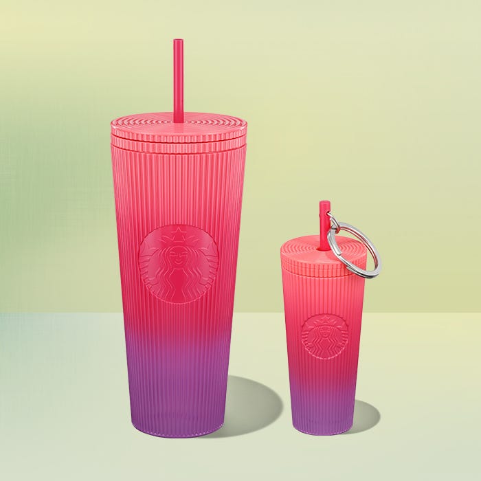 sunset pleated cold cup and keychain