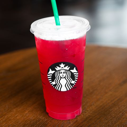 Starbucks venti iced passion tazo lemonade