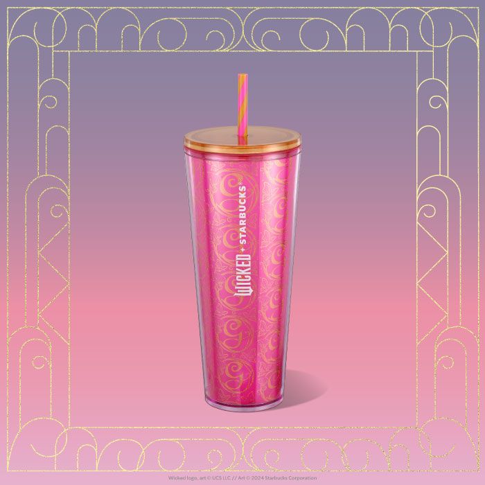 Deals Starbucks set gold and pink started 24 ounce cold tumblers