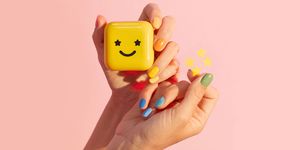 Finger, Yellow, Toy, Hand, Smile, Nail, Smiley, Emoticon, Gesture, Thumb, 