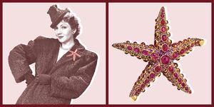 Claudette Colbert, Boivin, Starfish, Brooch, jewelry