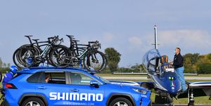 a shimano neutral support car at the 103rd giro d'italia 2020   stage fifteen