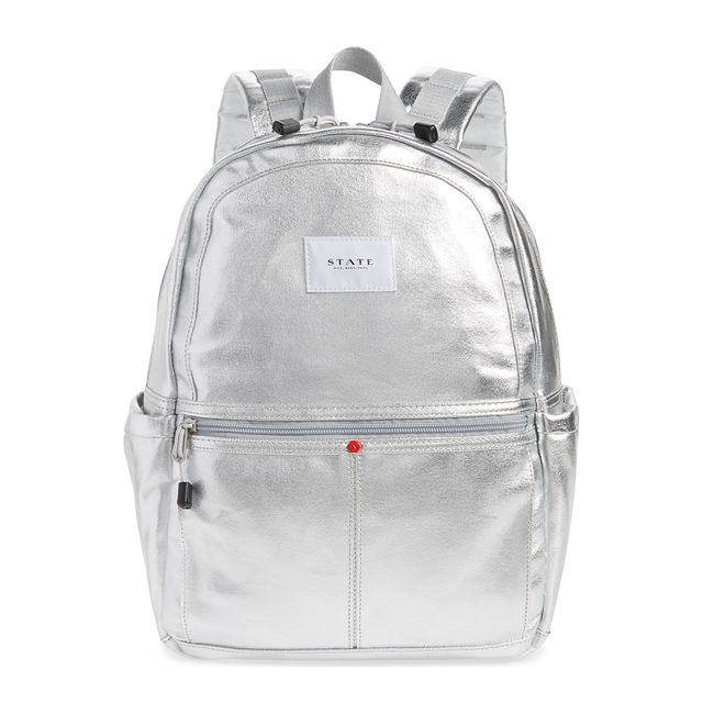 state bags silver backpack