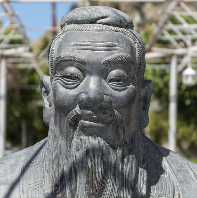 statue of confucius, zakynthos