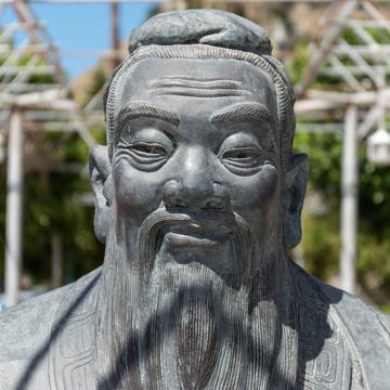 statue of confucius, zakynthos