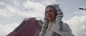 ahsoka tano rosario dawson with purrgil in a scene from lucasfilm's star wars ahsoka, exclusively on disney 2023 lucasfilm ltd tm all rights reserved