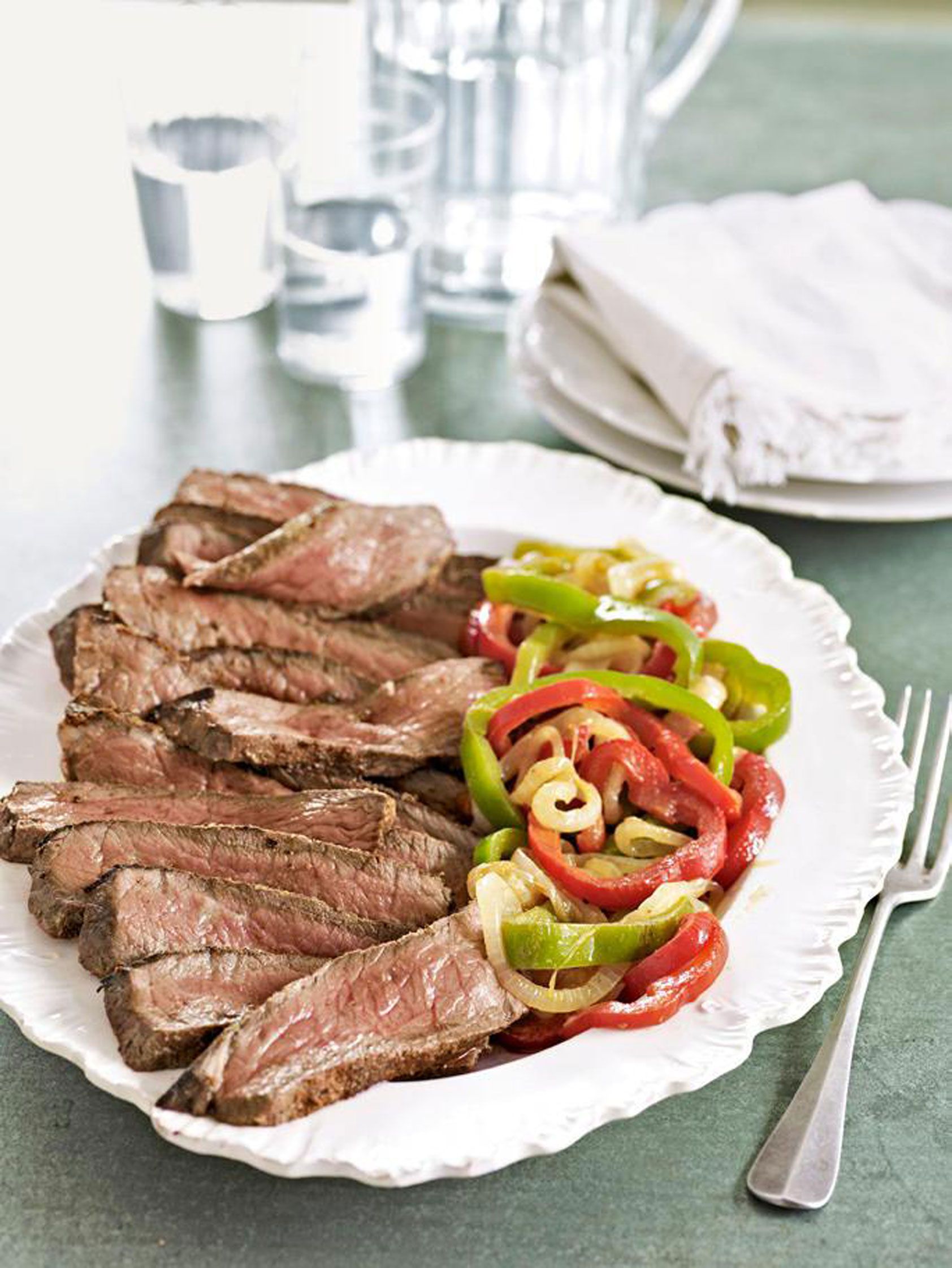 Steaks With Peppers And Onions Recipe