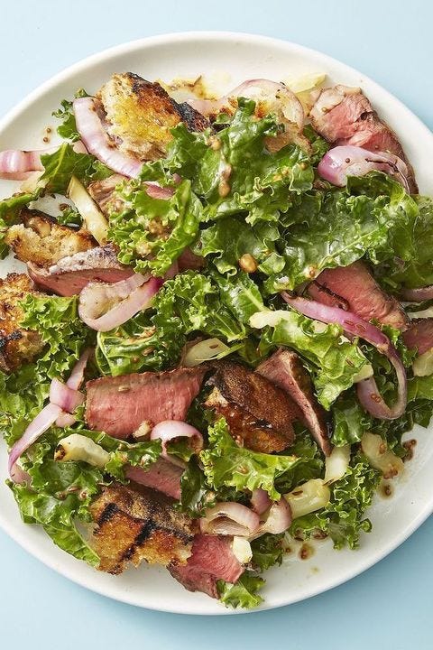 best kale recipes   steak and kale panzanella