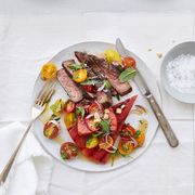 steak recipes - grilled watermelon and steak salad