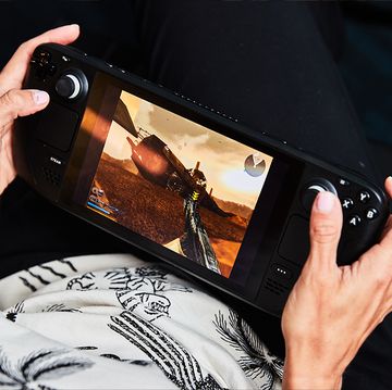 the steam deck being played in handheld mode