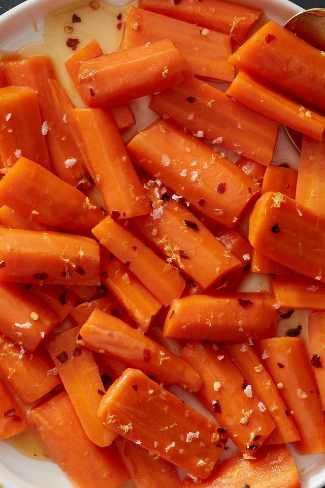 steamed carrots with hot honey butter