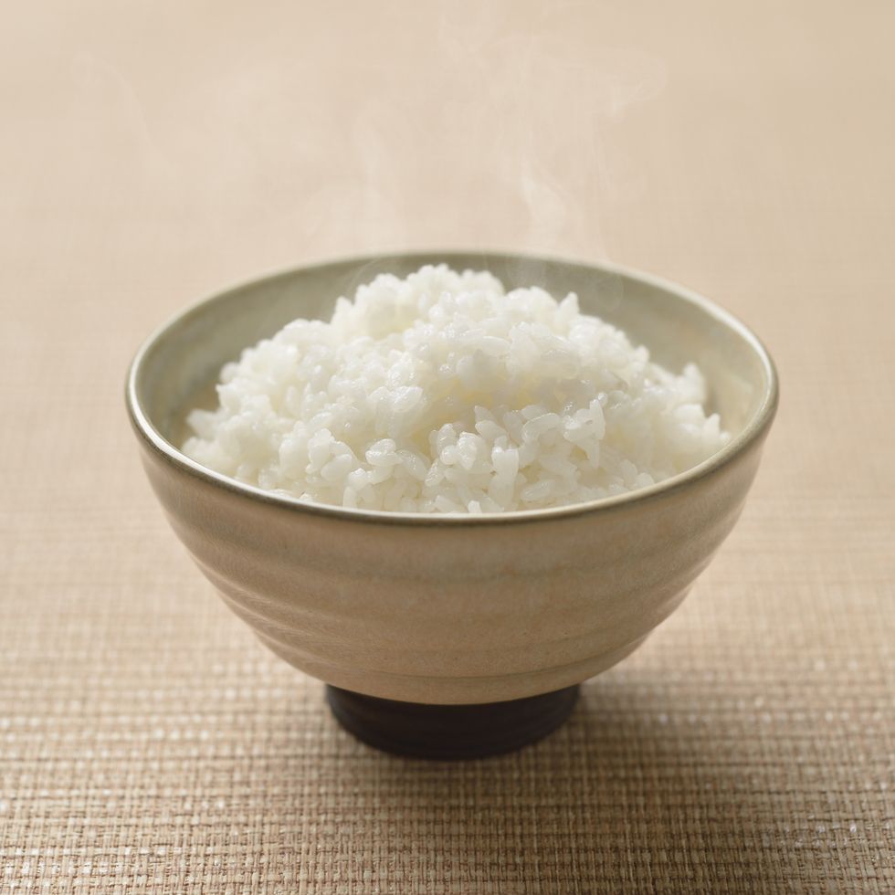 steamed rice served in bowl